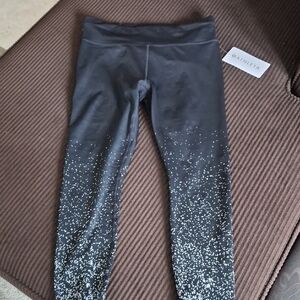 Athleta Black Sparkle Gradient Leggings